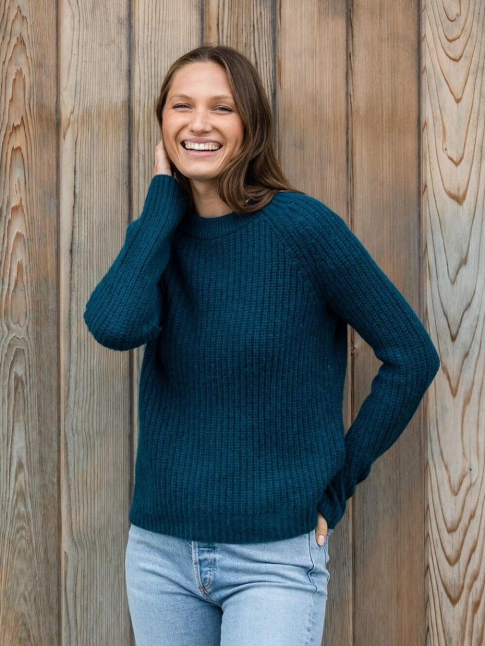 Alice Walk the Alpaca Sweater in Atlantic Green